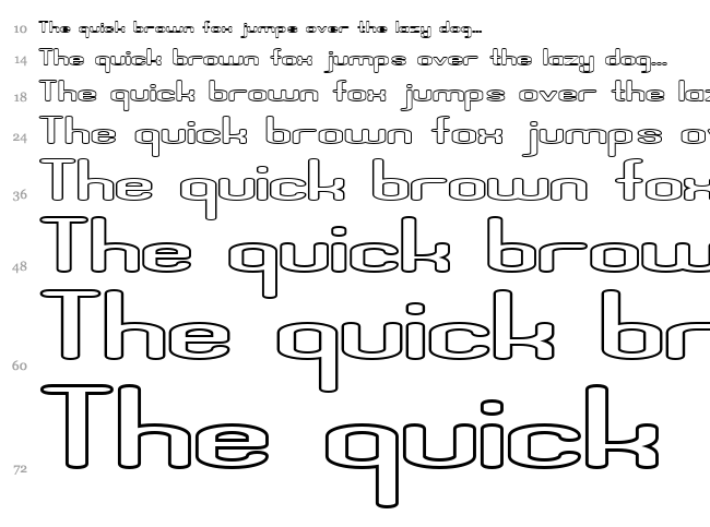 Aposiopesis Dwarfed font waterfall